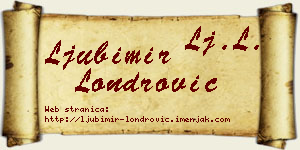 Ljubimir Londrović vizit kartica